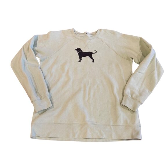 The Black Dog Women’s Sweatshirt M Mint Green Crewneck Dog Graphic - Picture 1 of 8